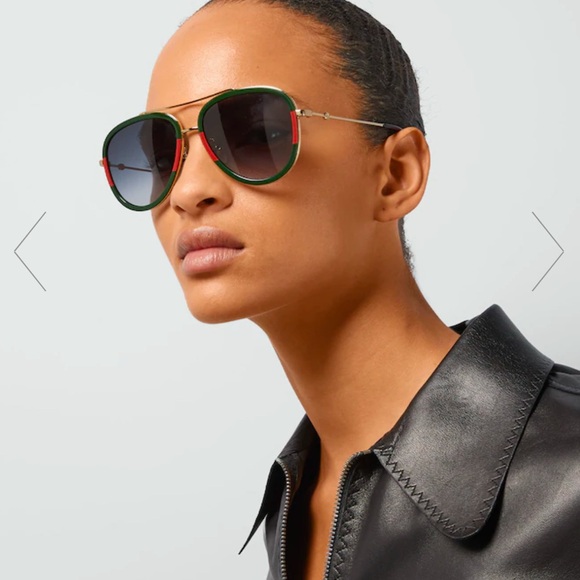 Gucci Aviators GG0062S Sunglasses New Bee Luxury Sunnies - Picture 12 of 12